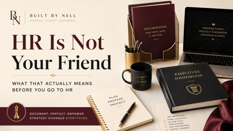 Featured image for a career advice blog post titled “HR Is Not Your Friend,” explaining what employees should understand before going to HR.
