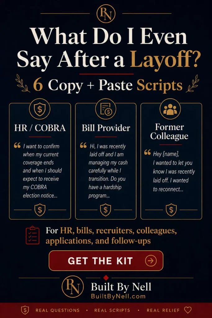 What to say after a layoff with copy paste scripts for HR COBRA bill providers and former colleagues