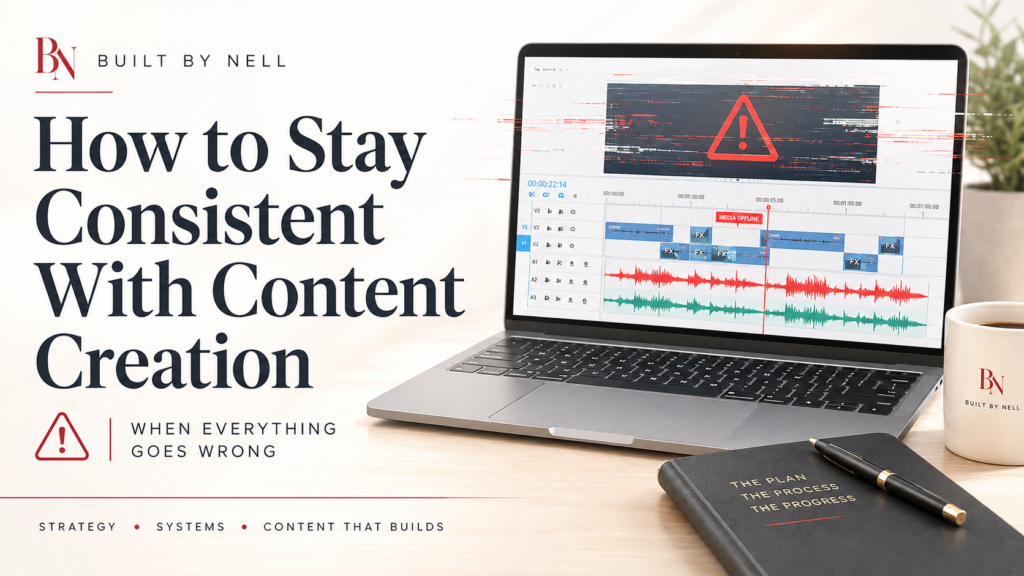 How to stay consistent with content creation when video footage, audio, and editing software fail.
