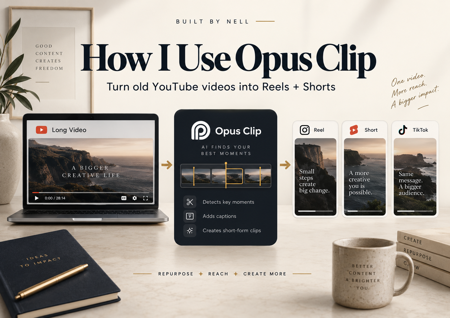 How to use Opus Clip to repurpose YouTube videos into Reels and Shorts