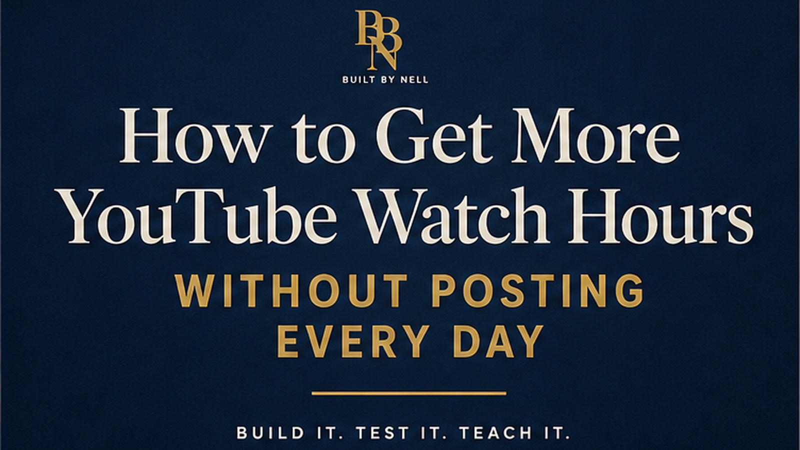 How to get more YouTube watch hours without posting every day